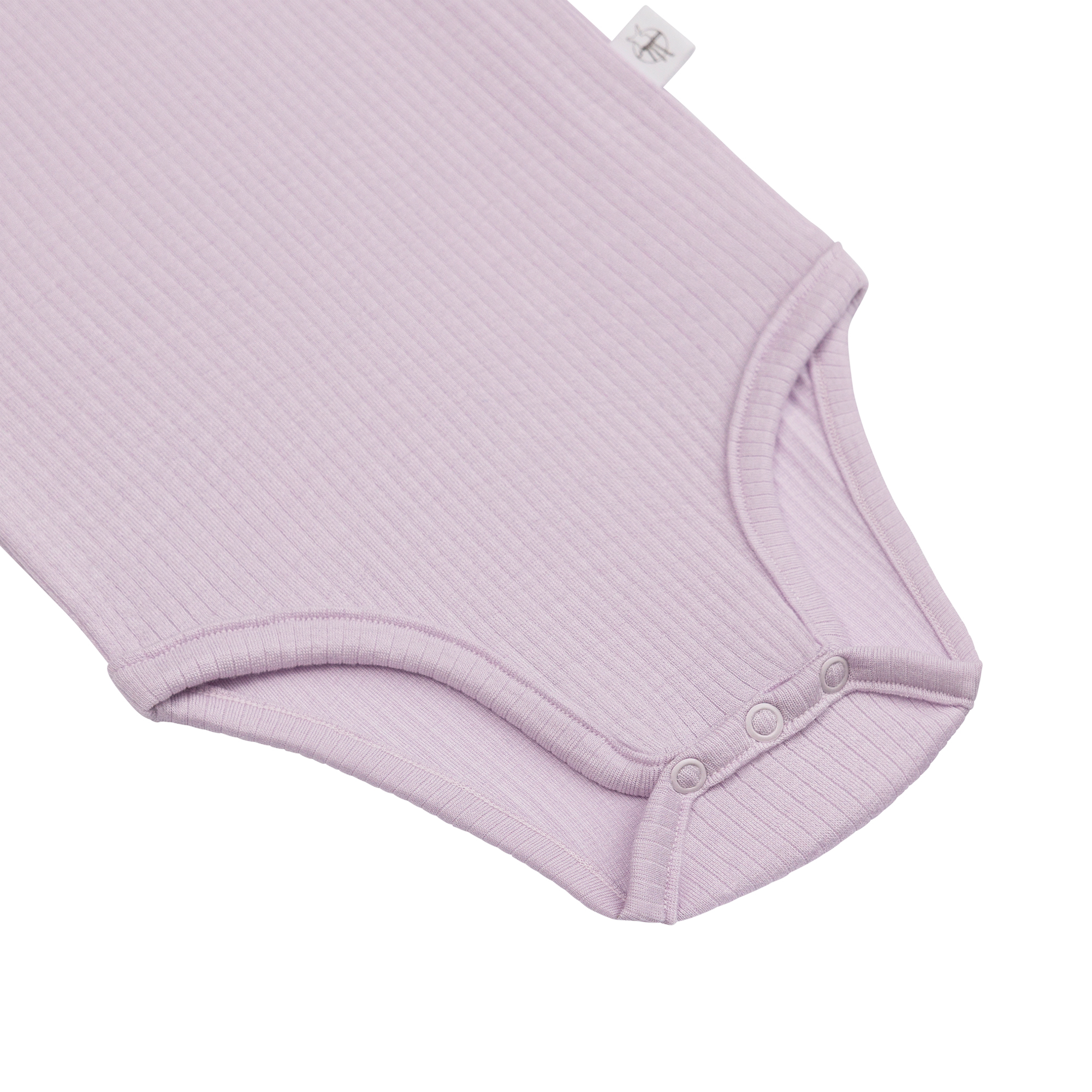 Baby Body Langarm - gerippt, Lila