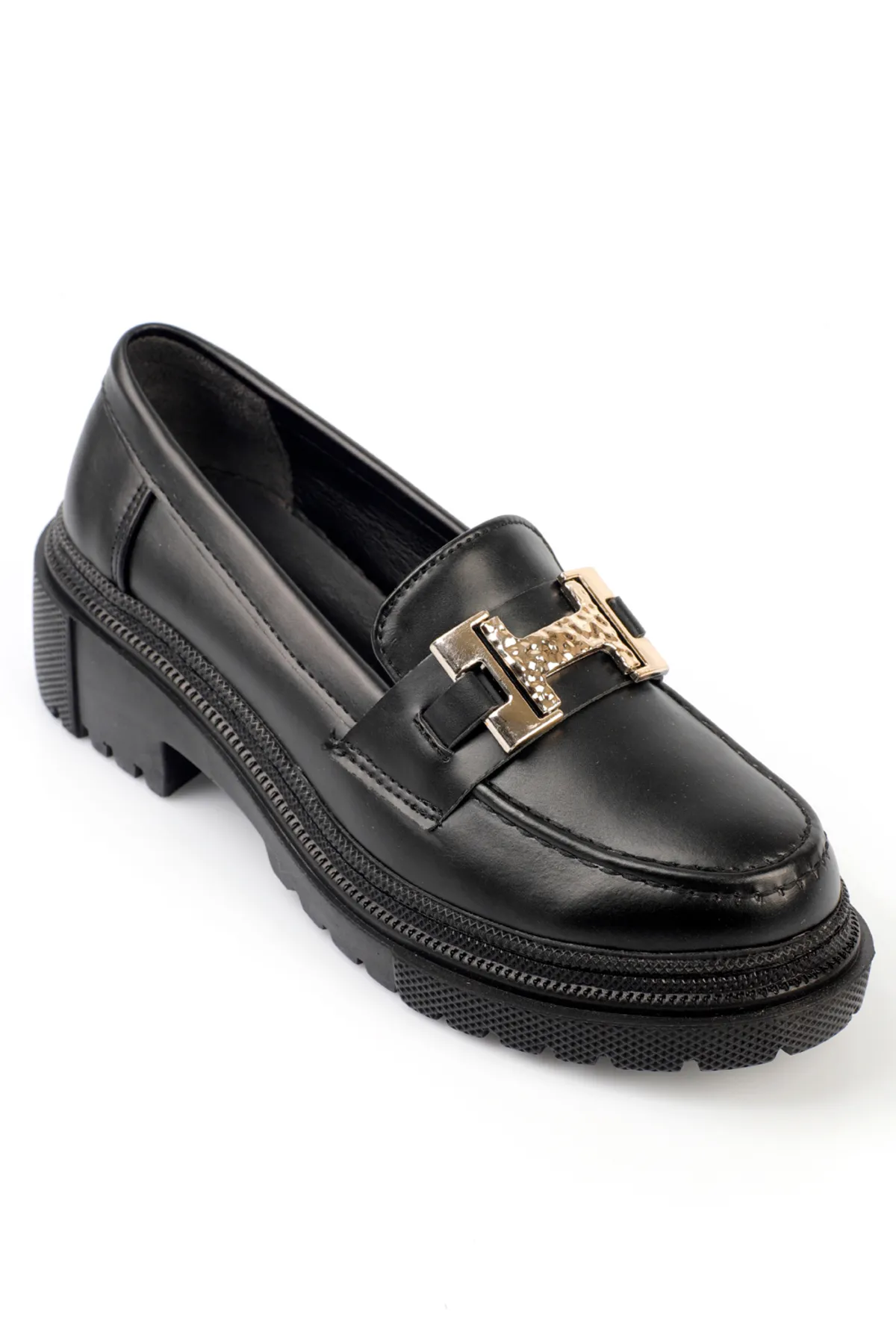 Capone Outfitters  Loafer - Schwarz - Blockabsatz