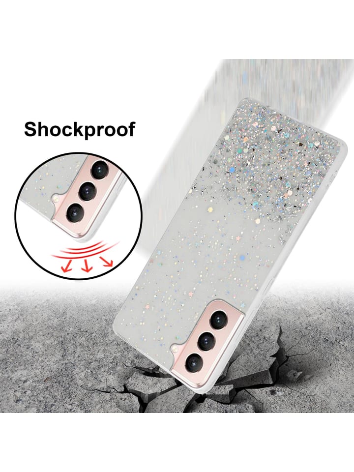 cadorabo Hülle für Samsung Galaxy S21 5G Glitter in Transparent mit Glitter günstig kaufen onesize
