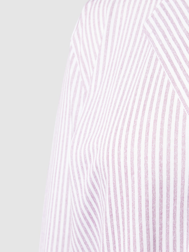 Pyjama-Oberteil mit Streifenmuster Modell 'Everyday' in bordeaux rot