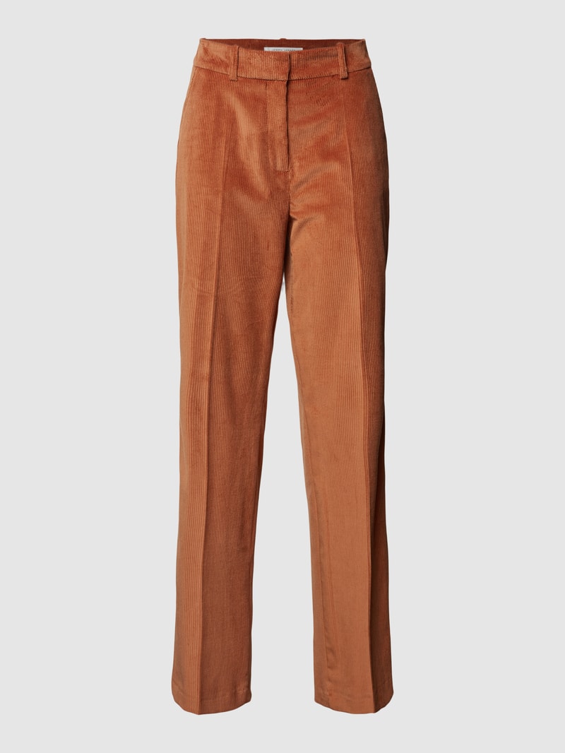 Hose in Cord-Optik in cognac
