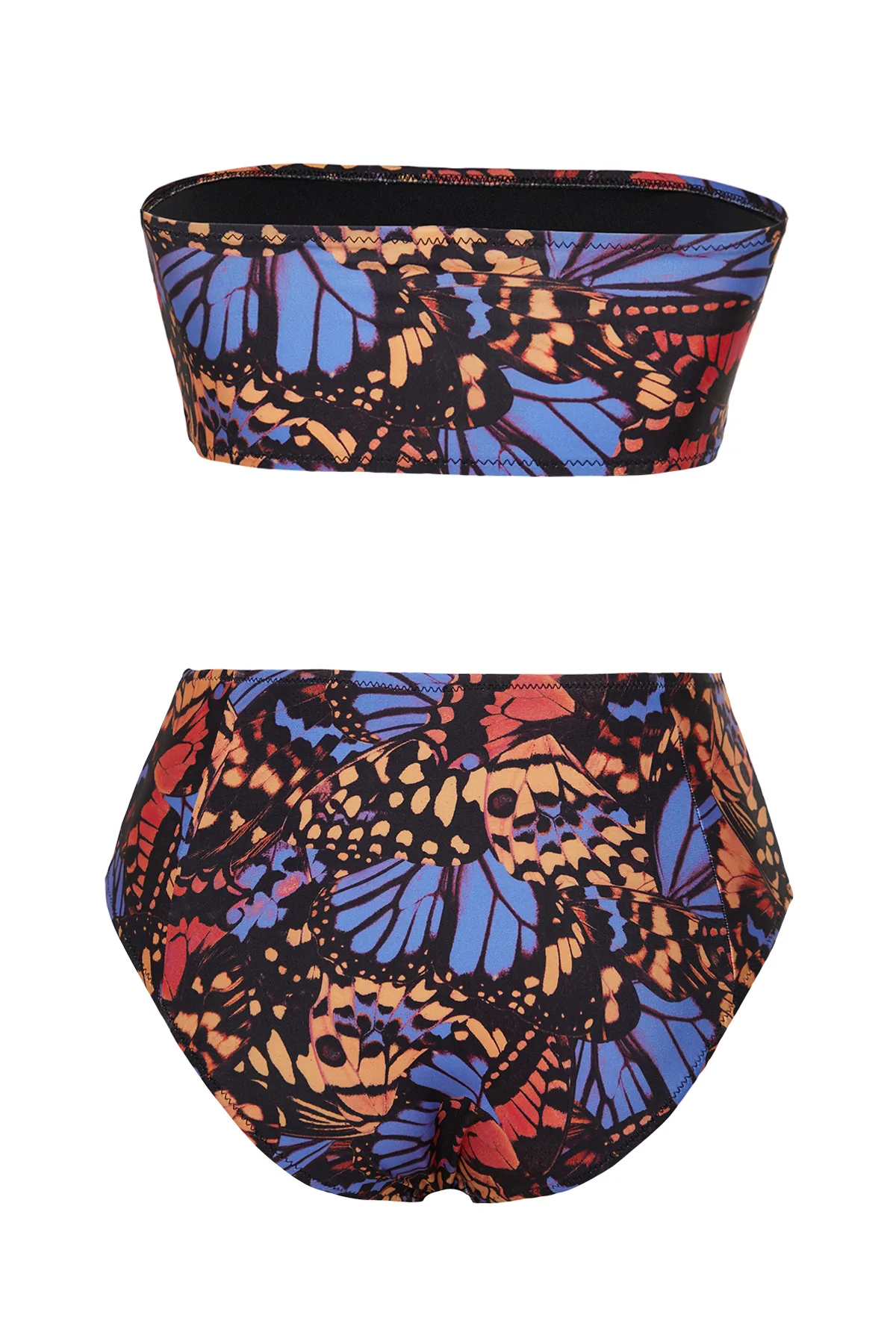 Trendyol Collection  Trägerloses Hipster-Bikini-Set mit Animal-Print und hoher Taille TBESS22BT0018