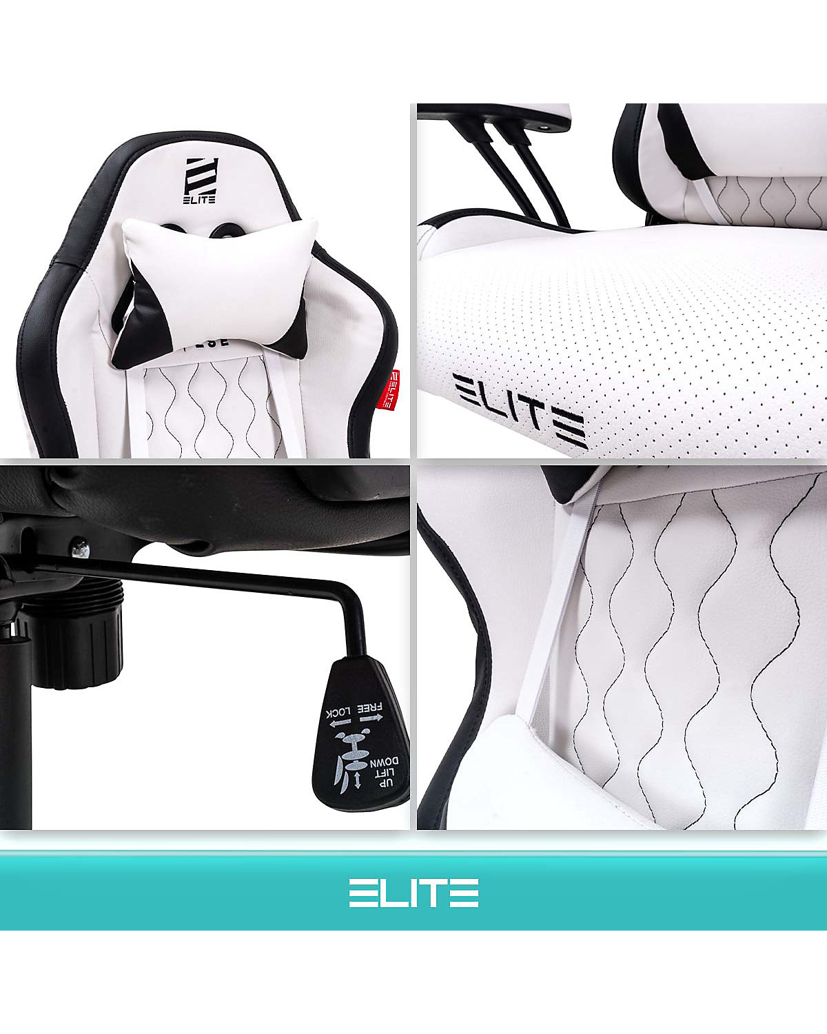 Gaming Stuhl PULSE - Ergonomischer Kinder Luxus Gaming Stuhl - 4D Armlehnen - Bürostuhl