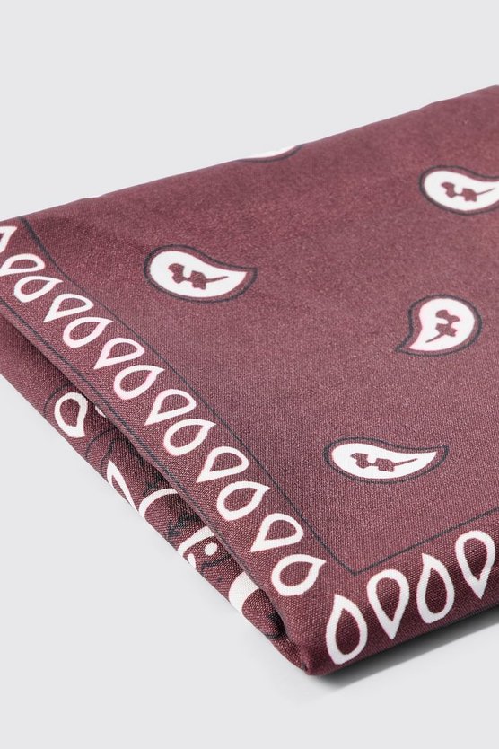 Braunes Bandana mit Paisley-Print