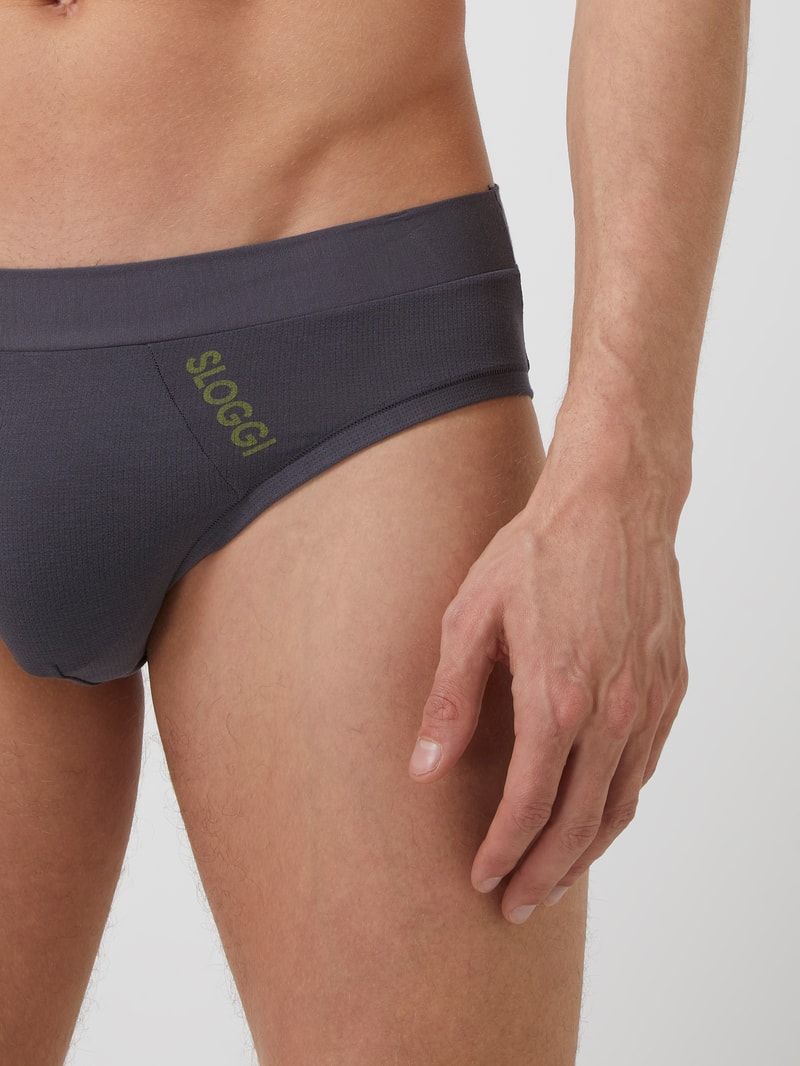 Slip mit Stretch-Anteil im 2er-Pack in graphit