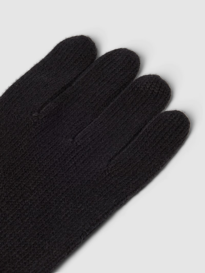 Handschuhe mit Label-Detail Modell 'ESSENTIAL FLAG' in schwarz