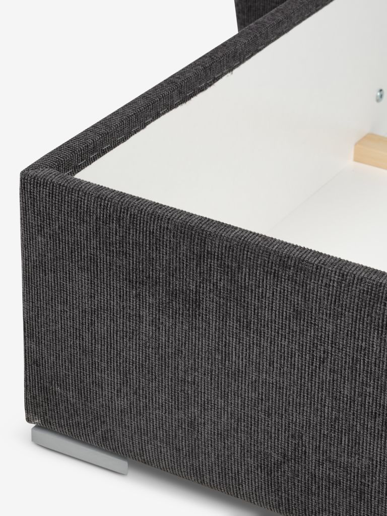 VEJLBY Sovesofa med sjeselong VEJLBY mørkegrå stoff