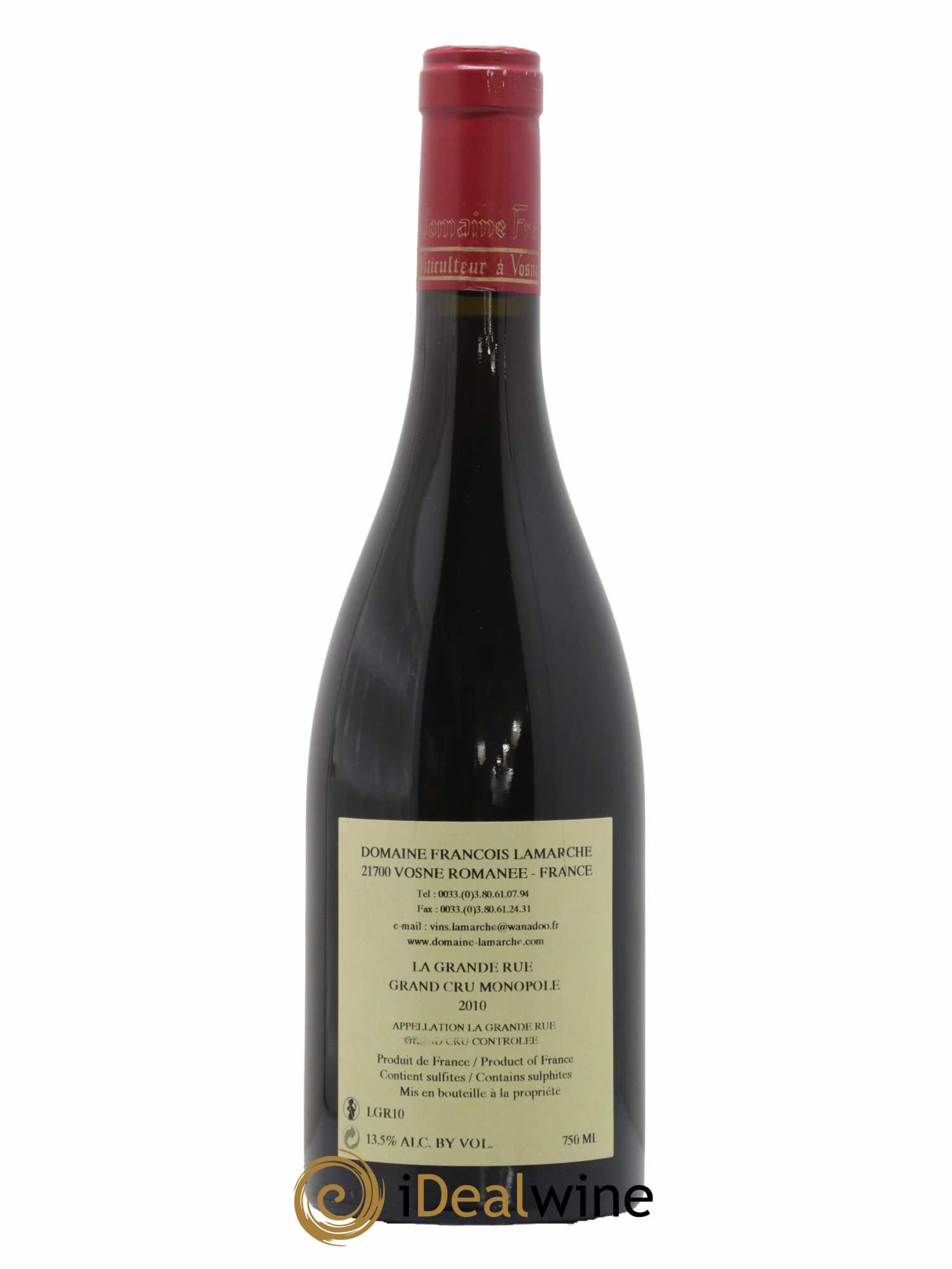 La Grande Rue Grand Cru Lamarche (Domaine)  2010 - Lot de 1 Bouteille