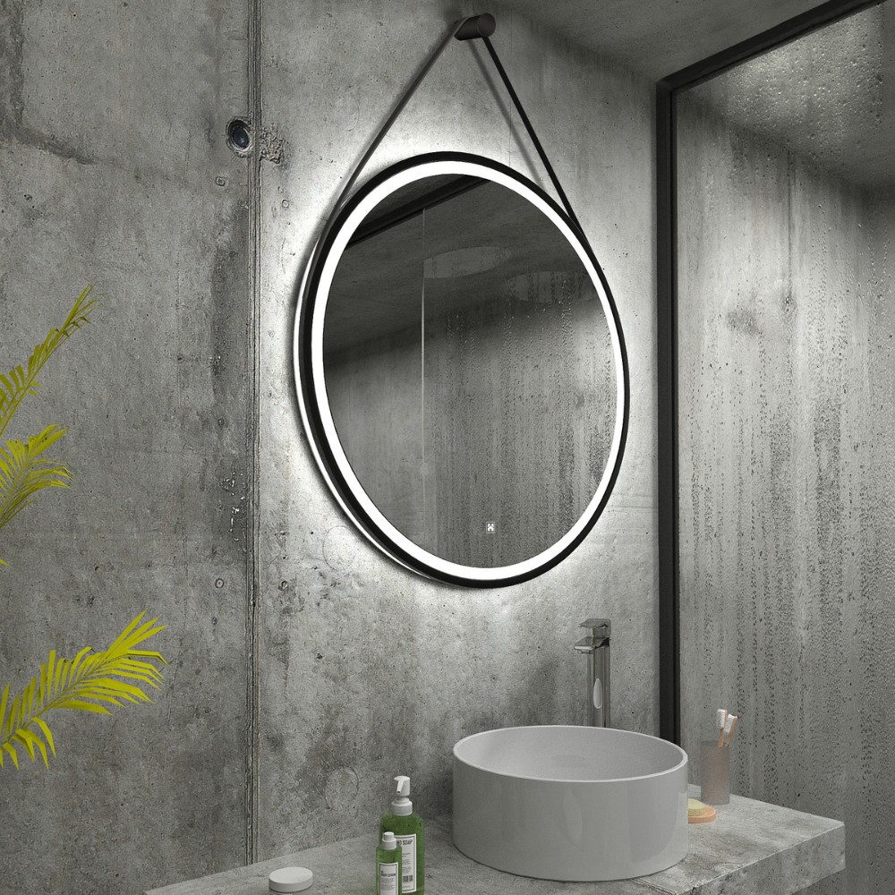 Home Deluxe LED-Spiegel Rund FIANA – 80 cm inkl. Aufhängung