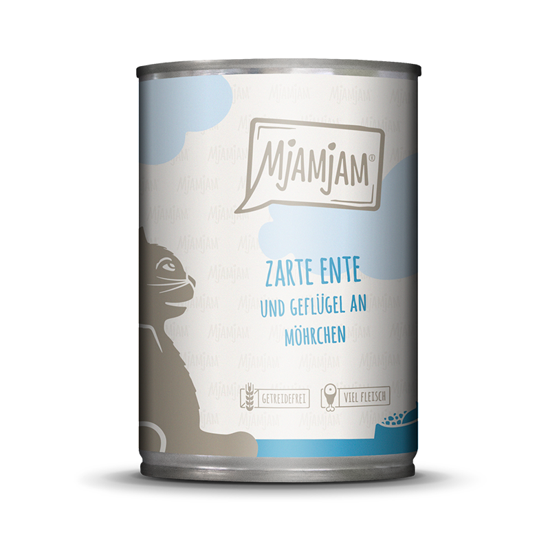 MjAMjAM Nassfutter MjAMjAM 6x400g Ente & Geflügel an Möhrchen