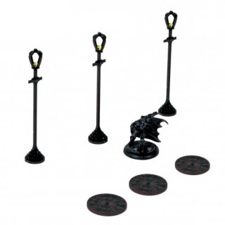 28mm Sewer Cover Type A and 3x Lamp Post Type A
