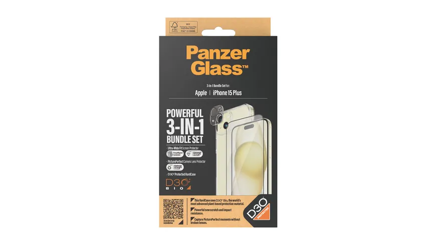 PanzerGlass iPhone 15 Plus 3-in-1 Pack