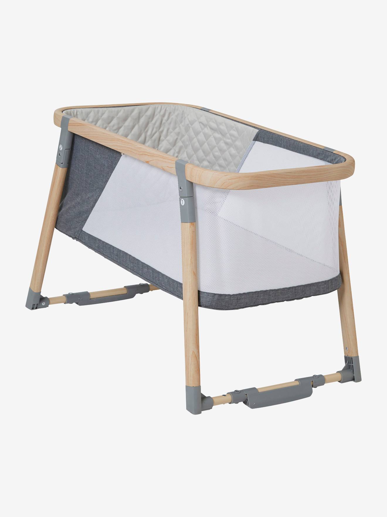 Vertbaudet 2-in-1 Baby Reisebett / Babyschaukel - natur/grau