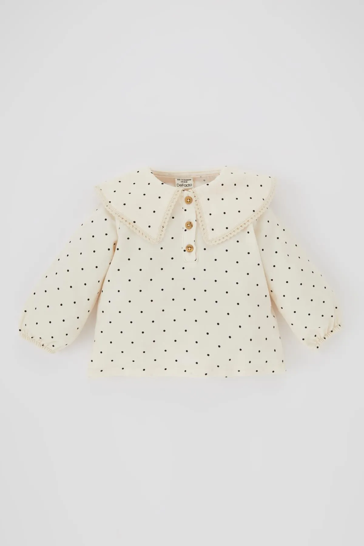 DeFacto  Twill-Langarmshirt mit großem Kragen für Babys