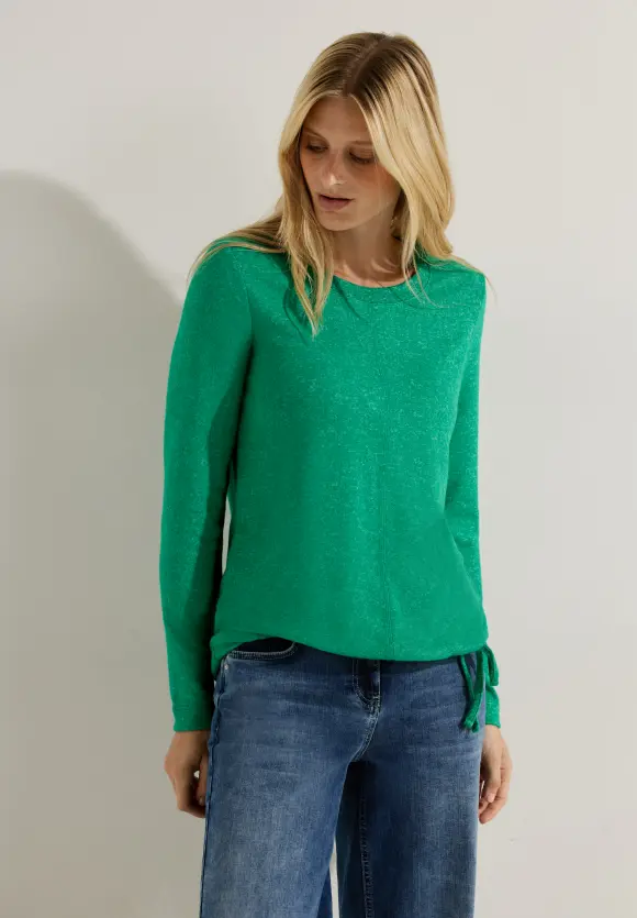 CECIL Cosy Melange Langarmshirt