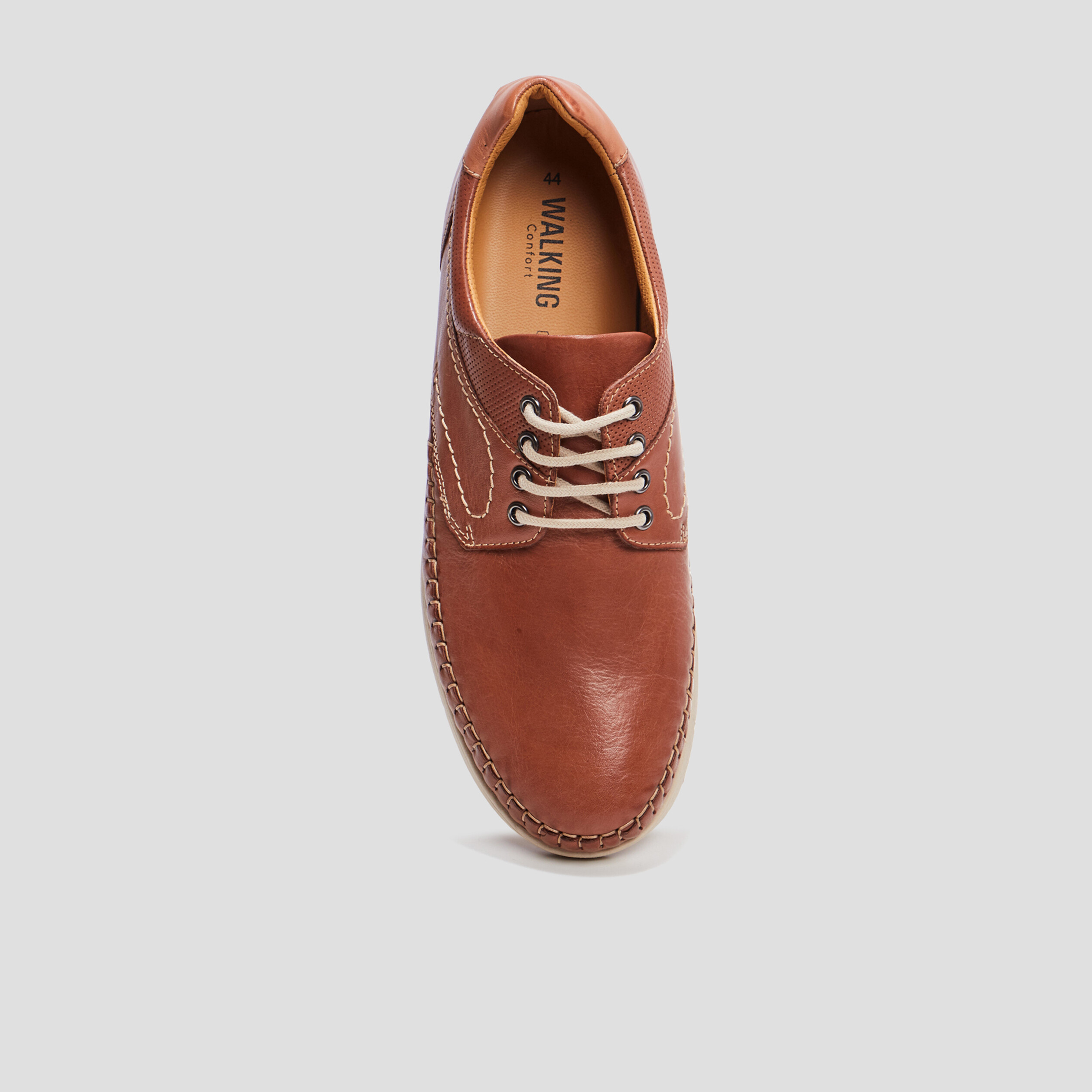Derbies en cuir Walking marron homme | La Halle