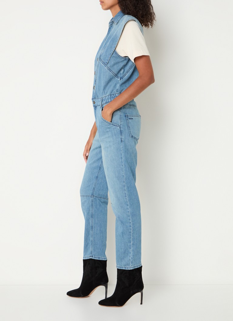 Tuta intera in denim ba&sh Figo a taglio dritto con tasche laterali