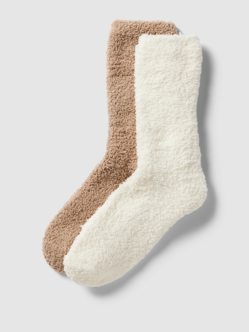 Socken mit Strukturmuster in sand