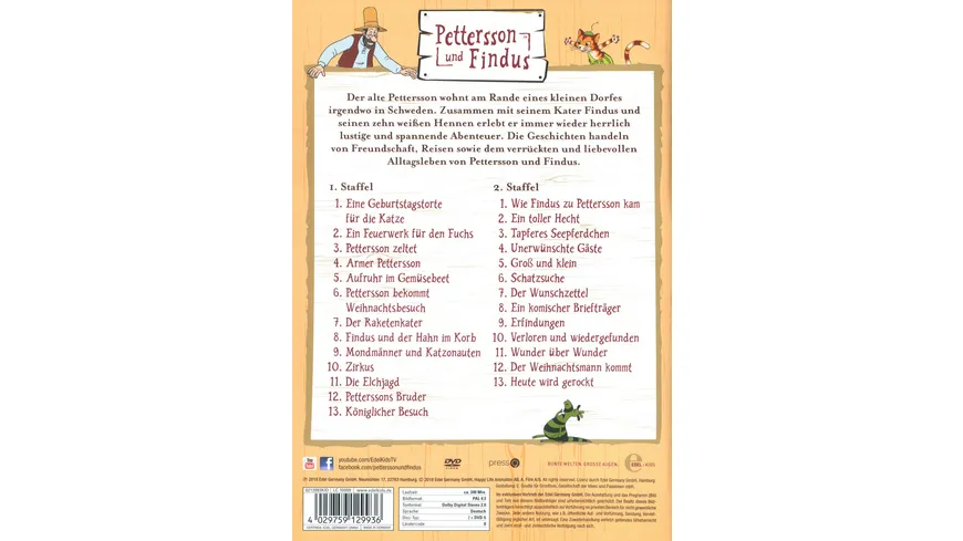 Pettersson und Findus - Komplettbox - Staffel 1+2/Folge 1-26 - Die DVD zur TV-Serie  [2 DVDs]