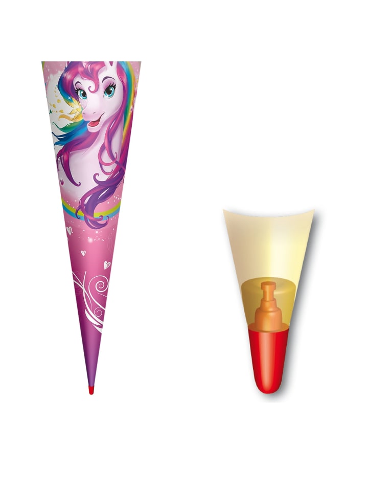 ROTH Schultüte groß Einhornportrait 70 cm in Rosa günstig kaufen onesize