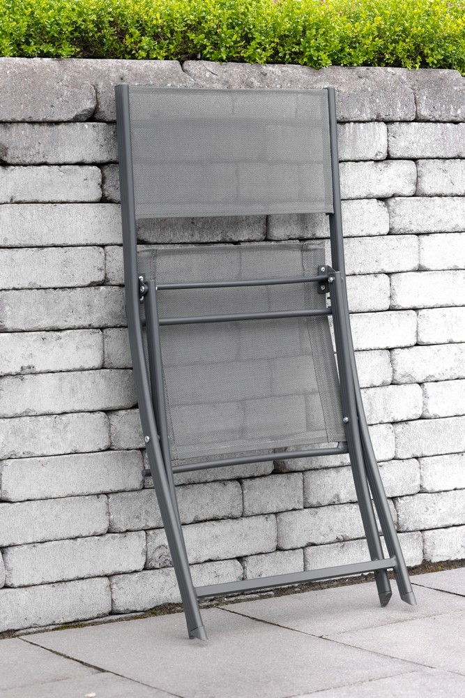 HC Garten & Freizeit Glastischset Bistroset Balkonset aus Aluminium mit 4 Stühlen & 1 Glastisch, 5-teilig