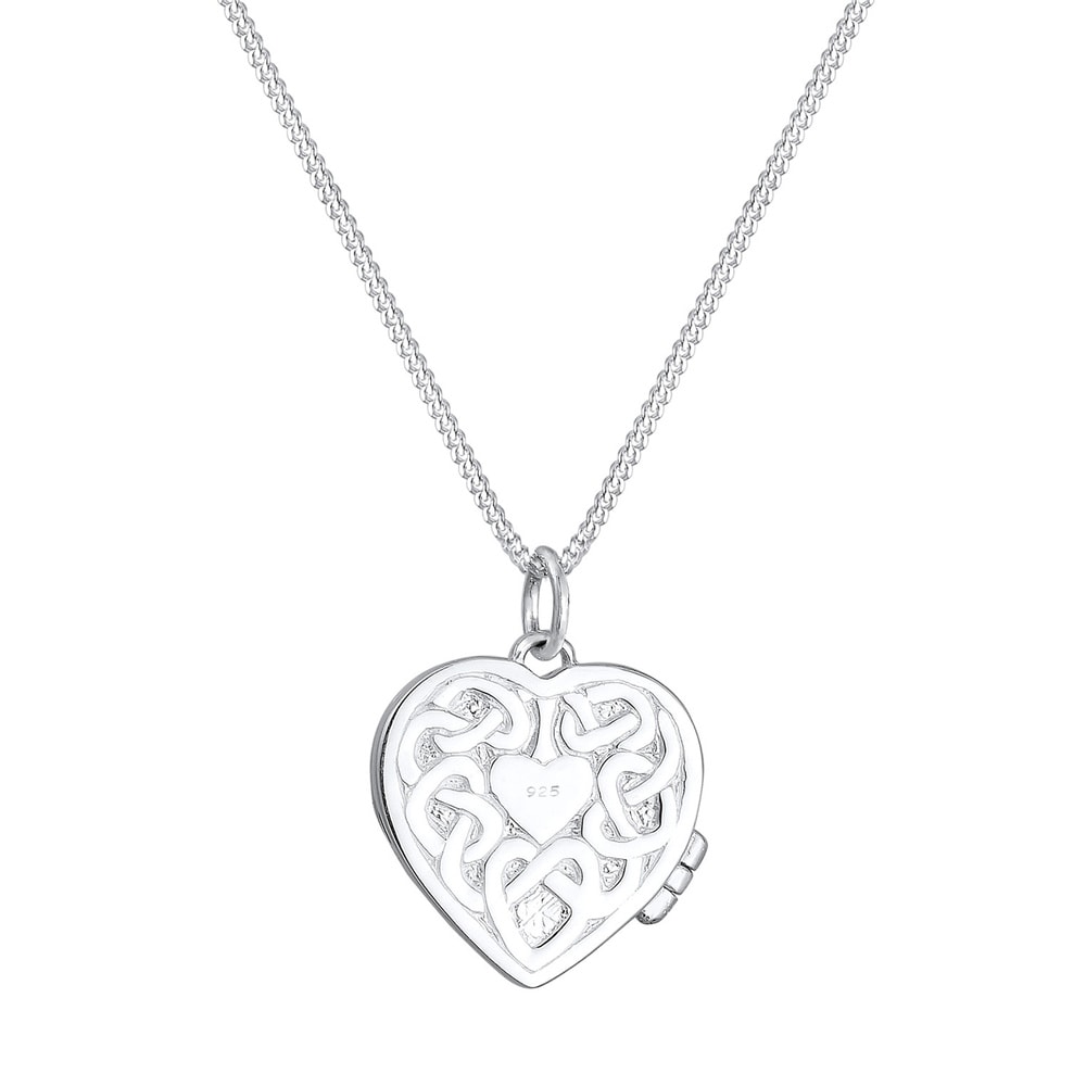 Elli Elli Collier Femme Médaillon Coeur Ornement de Pendentif Ludique en Argent Sterli collier
