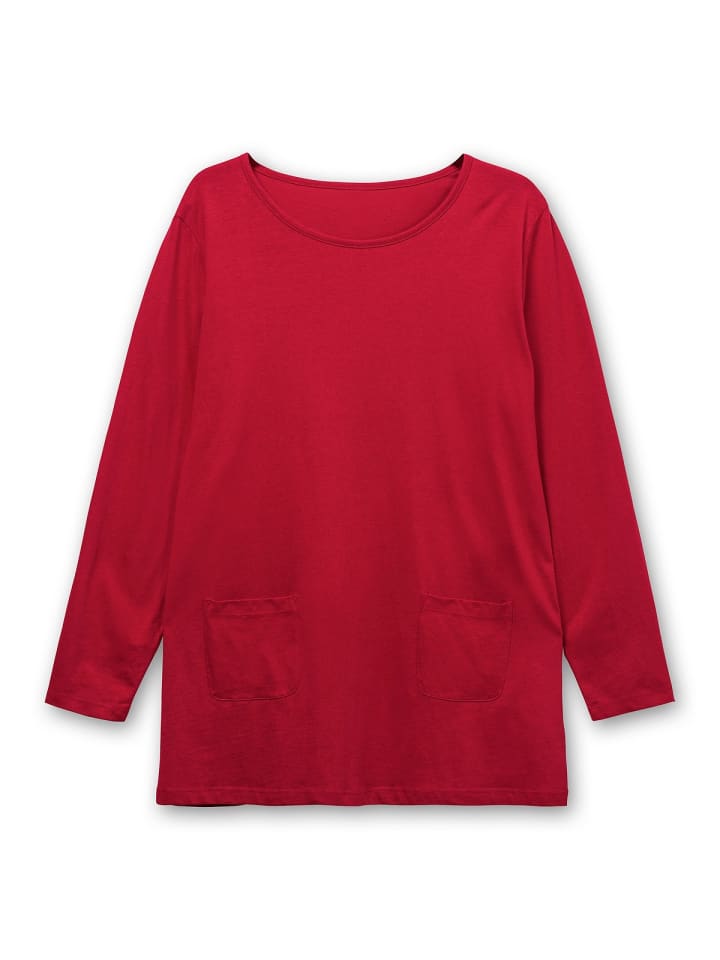 sheego Longshirt in rot günstig kaufen