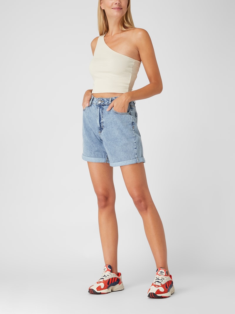 Regular Fit Jeansshorts aus Baumwolle in hellblau