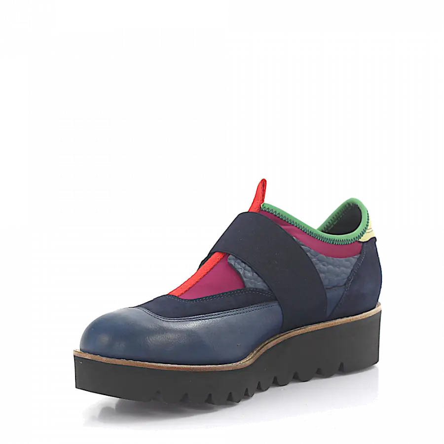 Truman's - Derby Glattleder Kalbsleder Stretch Veloursleder bunt - bunt