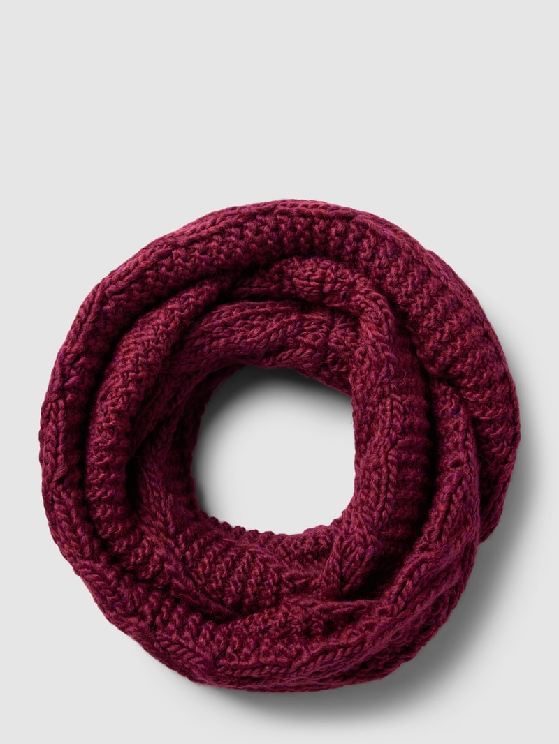 Loop-Schal mit Zopfmuster in pink