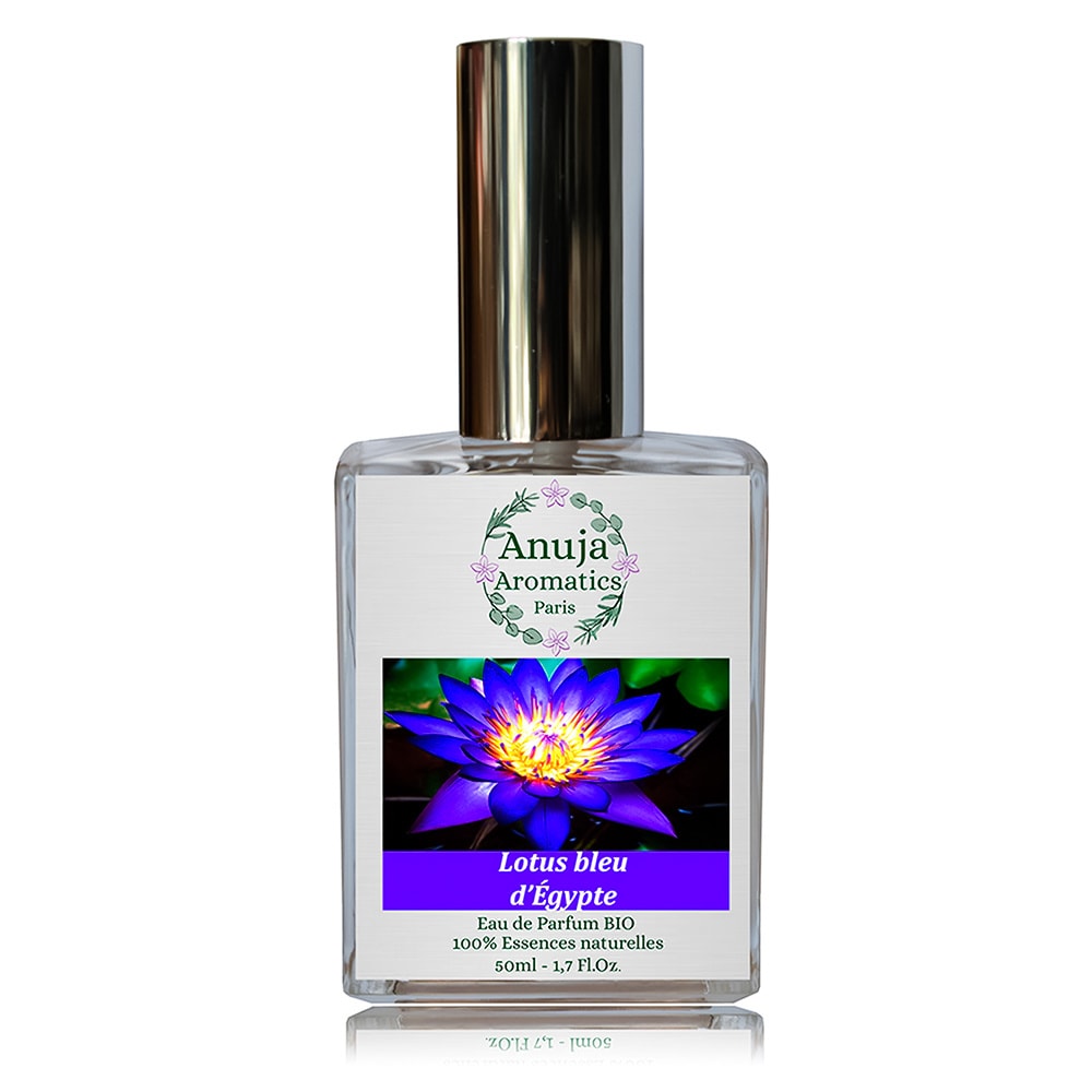 anuja aromatics Lotus Bleu d'Égypte Eau de Parfum Bio aux Essences 100 % Naturelles