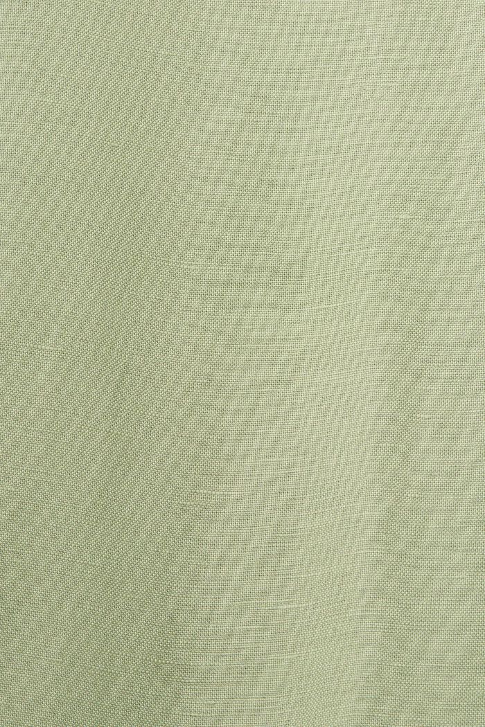 Gewebtes Midikleid aus Leinenmix mit Viskose