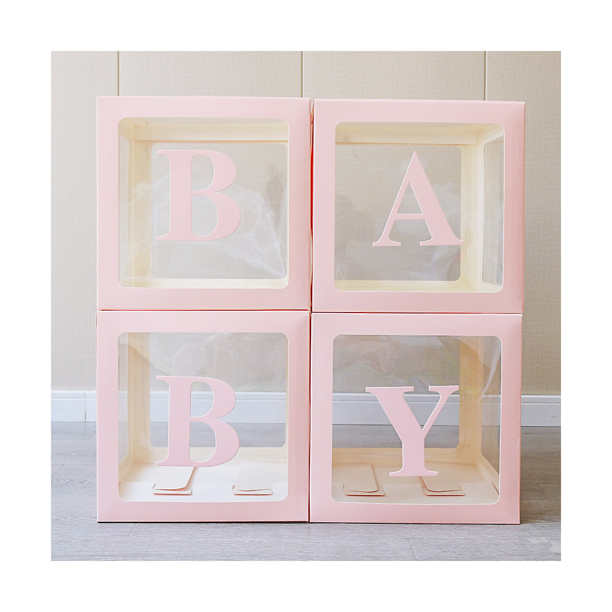 BABY Ballonbox Transparente Ballon Boxen Party Dekoration Partydeko für Kinder
