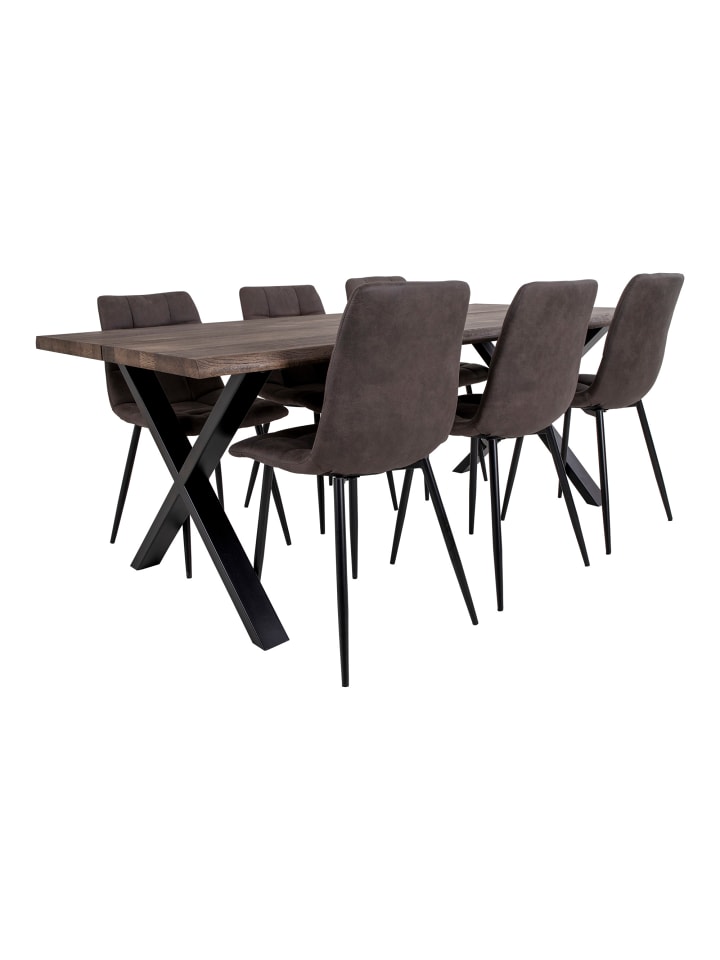 ebuy24 Essgruppe Tony 2 (7-teilig) Braun 95 x 200 cm günstig kaufen onesize