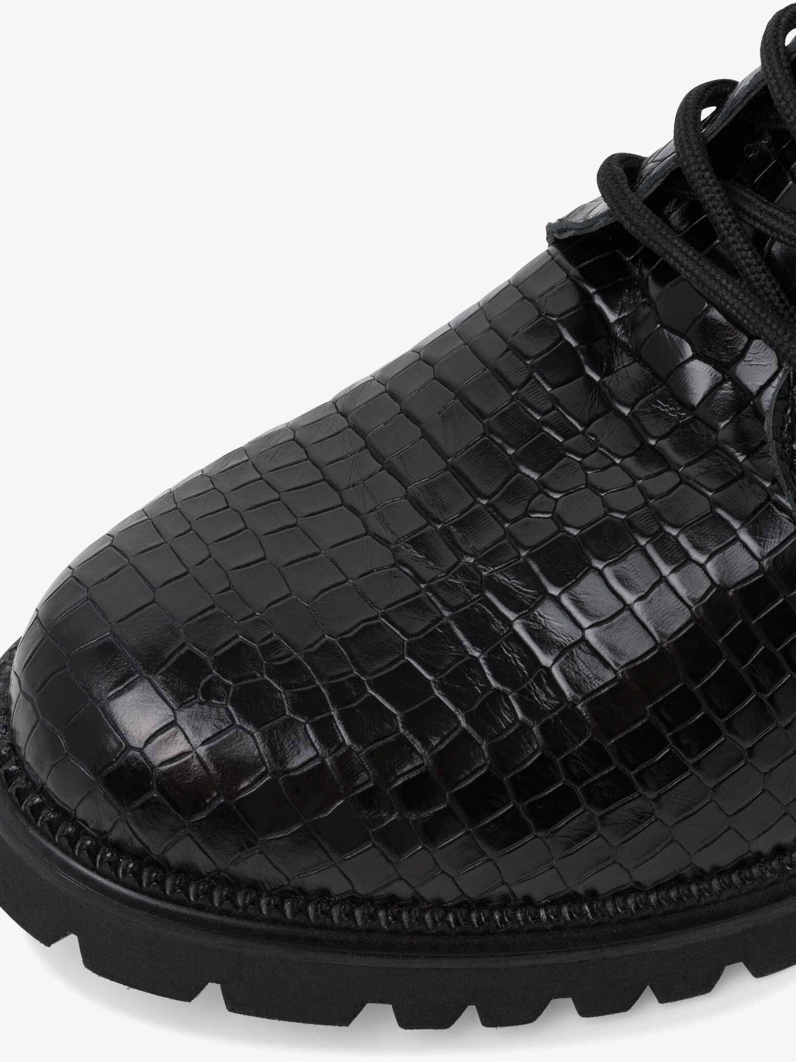 Bottine en cuir - noir