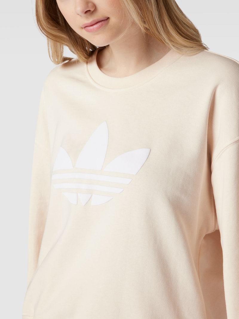Sweatshirt mit Logo-Print in offwhite
