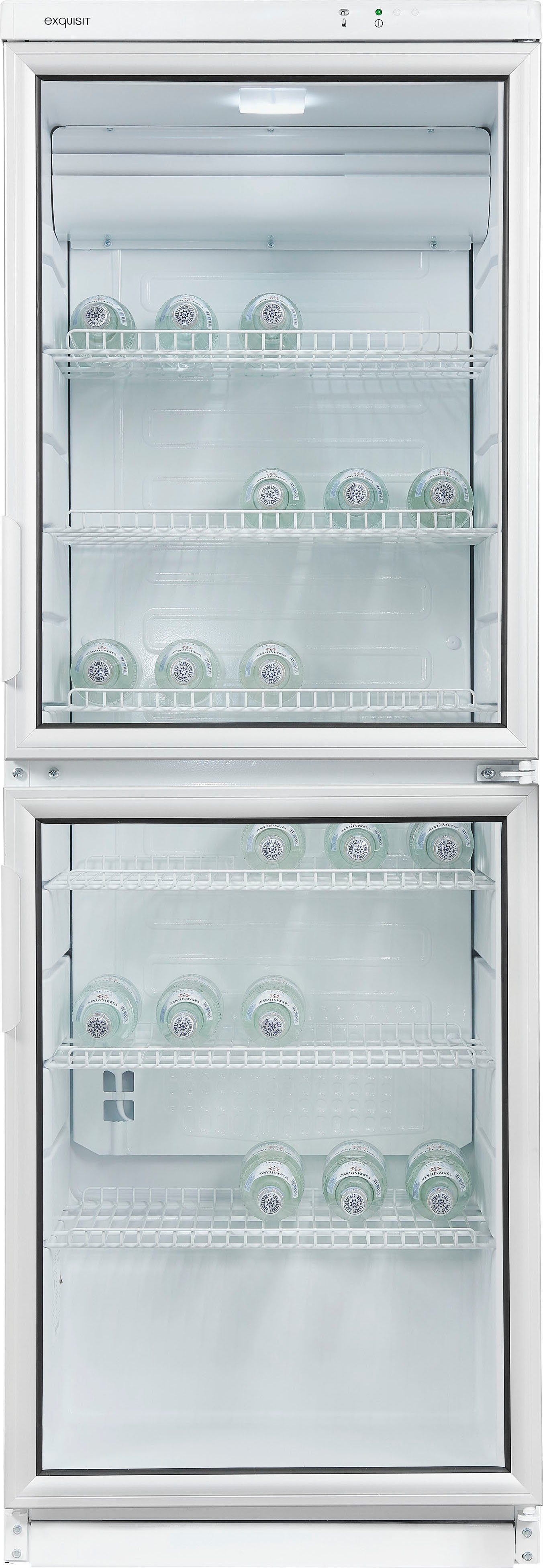 exquisit Getränkekühlschrank GKS350-2-GT-280D weiss, 173 cm hoch, 60 cm breit