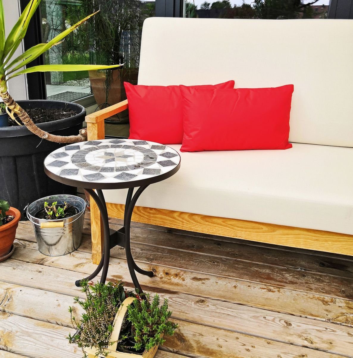 JACK Dekokissen JACK Outdoor Lounge Kissen 30x50cm Dekokissen inkl. Füllung Wasserfest, mit Lotus-Effekt, Robust, Strapazierfähig, für Innen & Außen