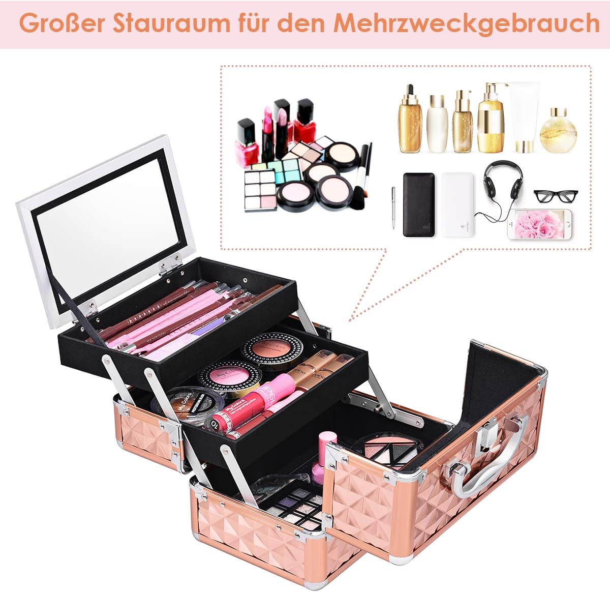 Costway COSTWAY Beauty Case Schminkkoffer Kosmetikkoffer