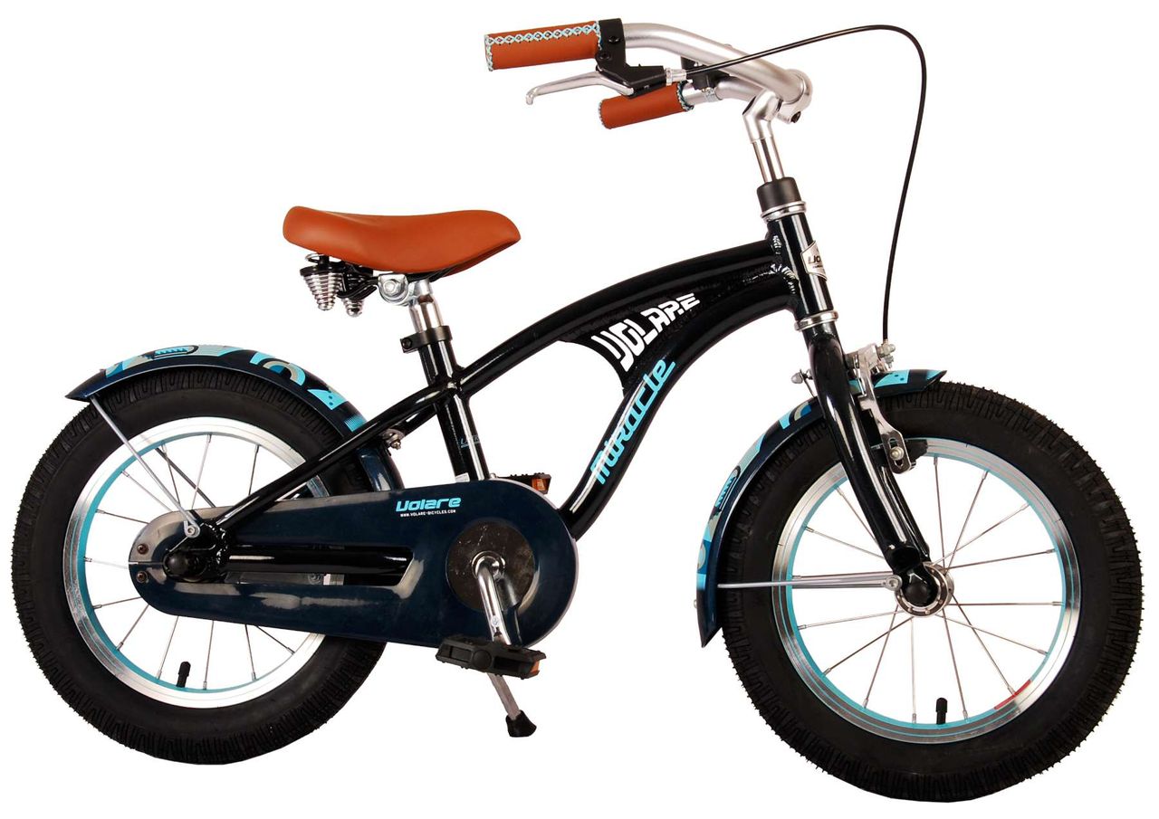 Volare Miracle Cruiser Kinderfahrrad - Jungen - 14 Zoll - Matte Blau - Prime Collection