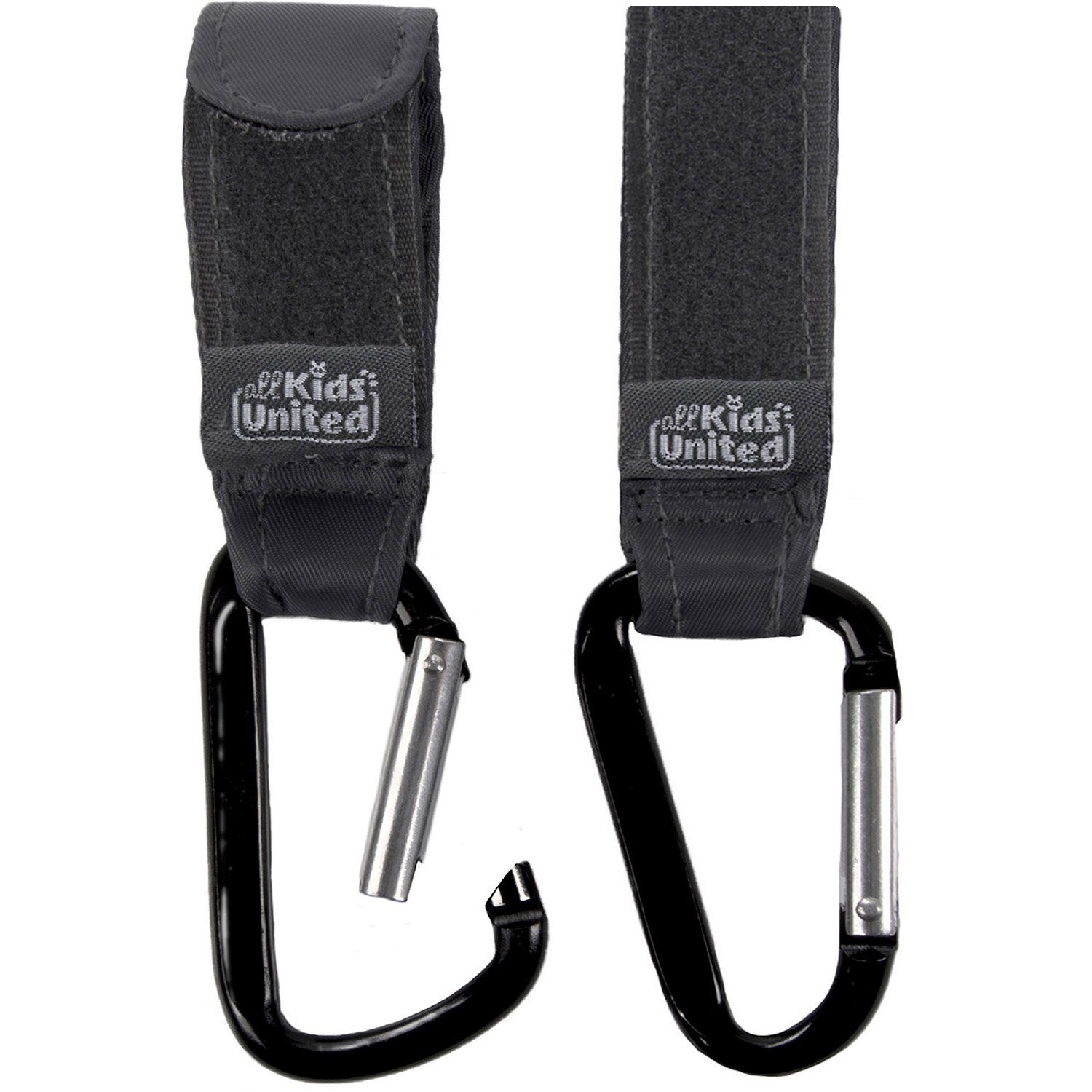 all Kids United Karabiner Kinderwagen-Haken für Windeltasche, (Wickel-Taschen-Haken), Klettverschluss-Karabiner