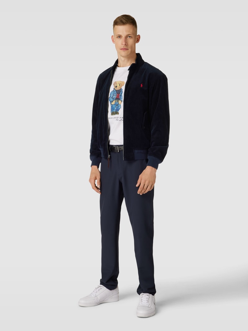 Jacke in Cord-Optik Modell 'CORDUROY' in marineblau