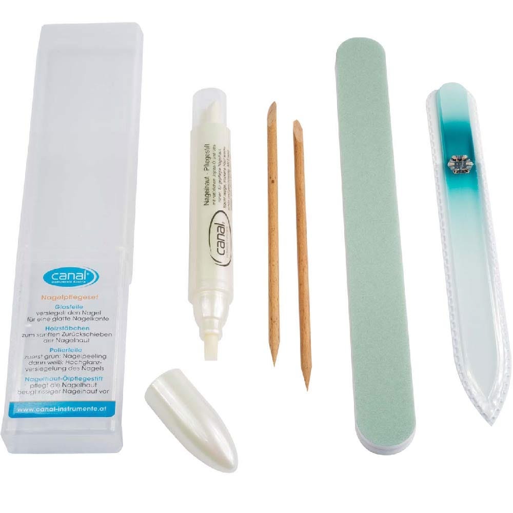 Canal Nagelpflegeset mit Glasfeile 4-teilig