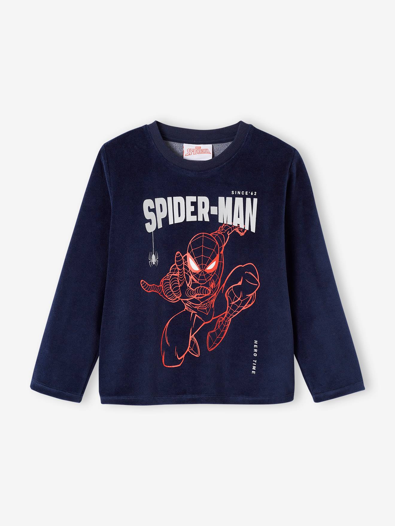 Marvel Kinder Samt-Schlafanzug MARVEL SPIDERMAN - marine