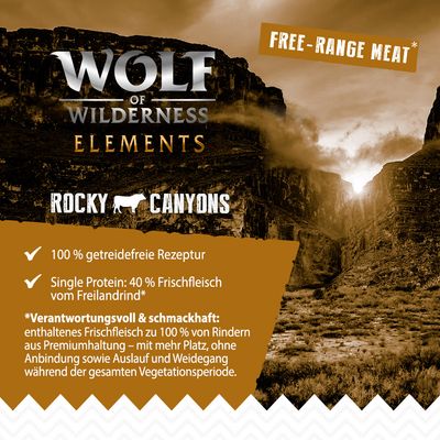 2 x 12 kg Wolf of Wilderness Trockenfutter (Monoprotein) mit Freiland-Fleisch