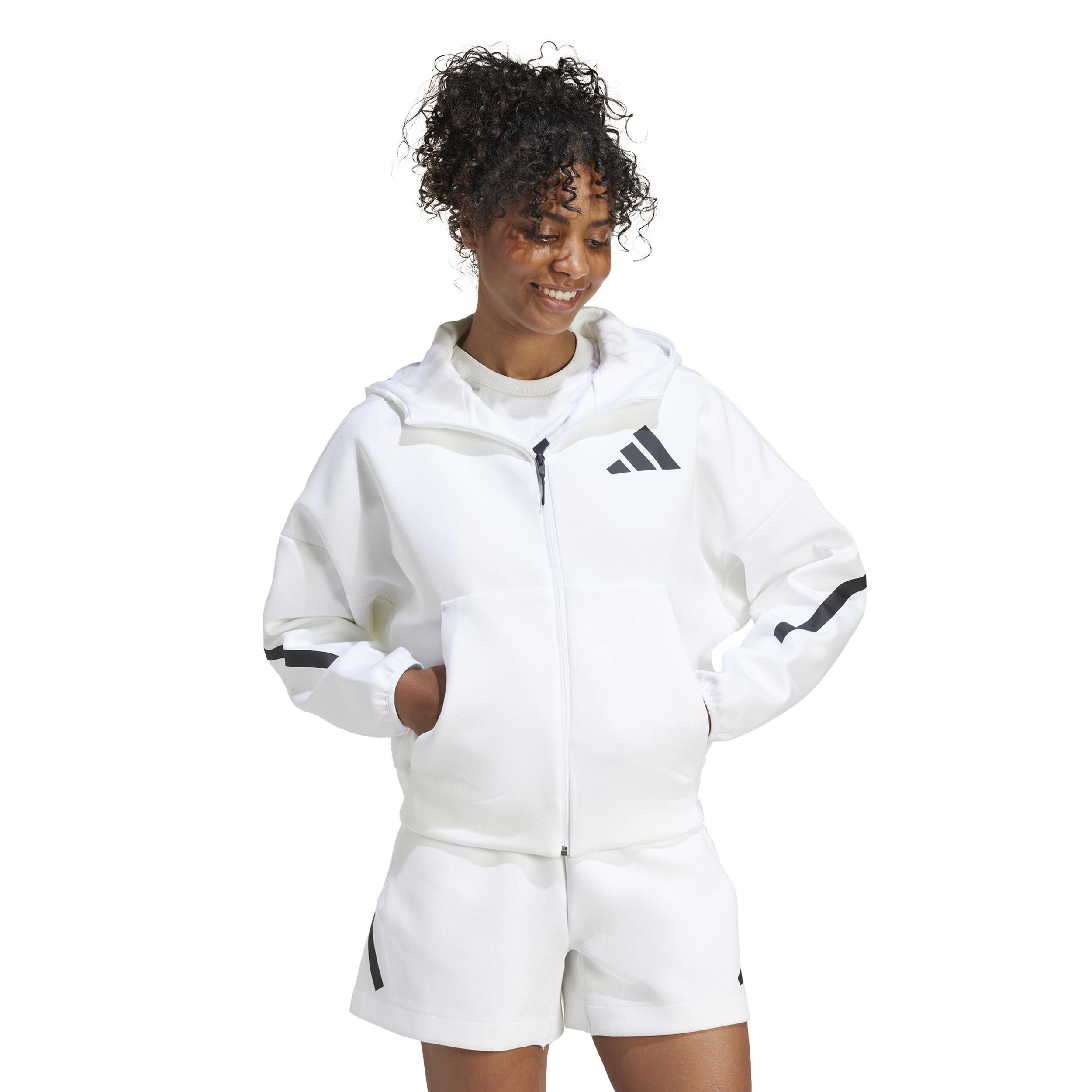 Z.N.E. Sweatjacke Damen - Weiß