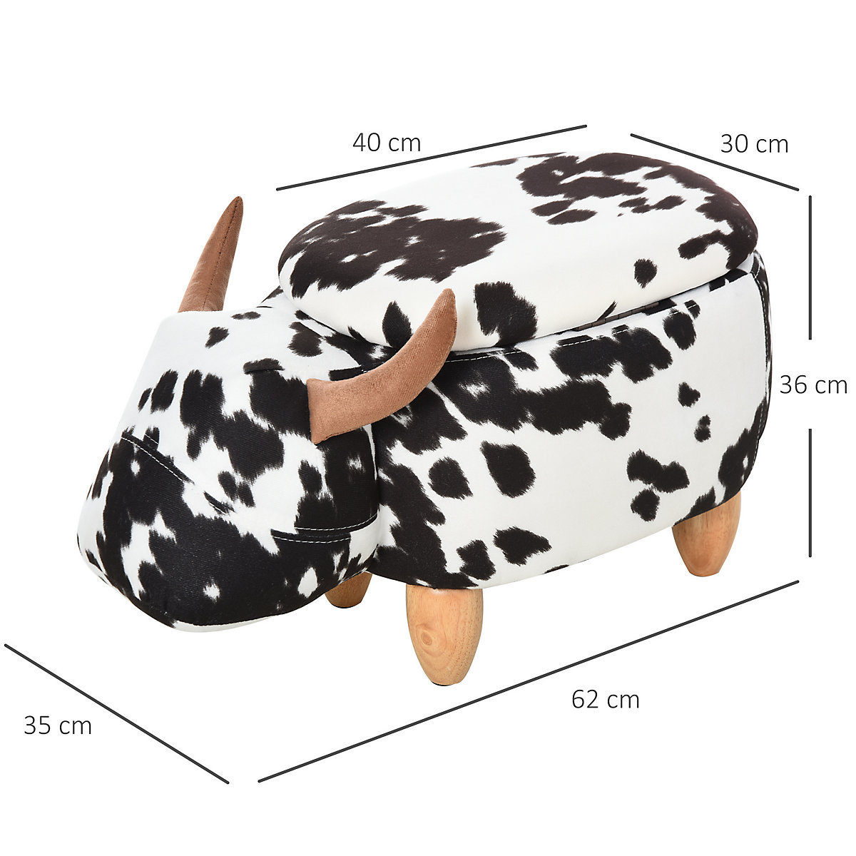 Kinderhocker im Kuh Design