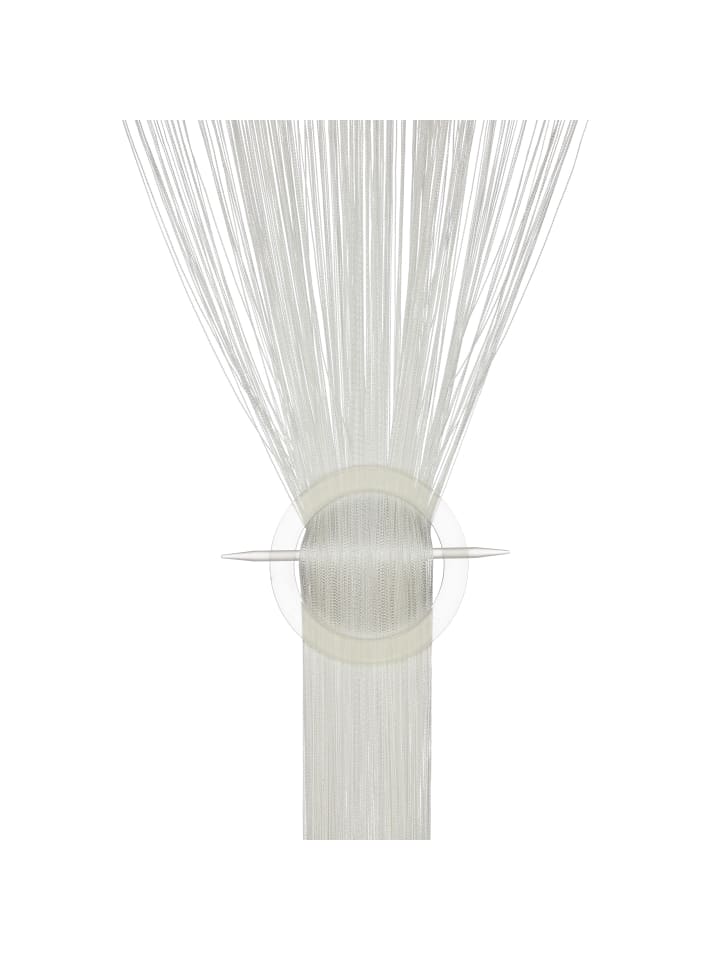 relaxdays 2 x Fadenvorhang in Weiß - (B)90 x (H)245 cm günstig kaufen onesize