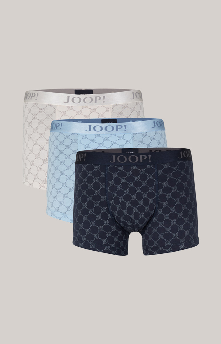 3er-Pack Boxer in Hellblau/Ecru/Navy