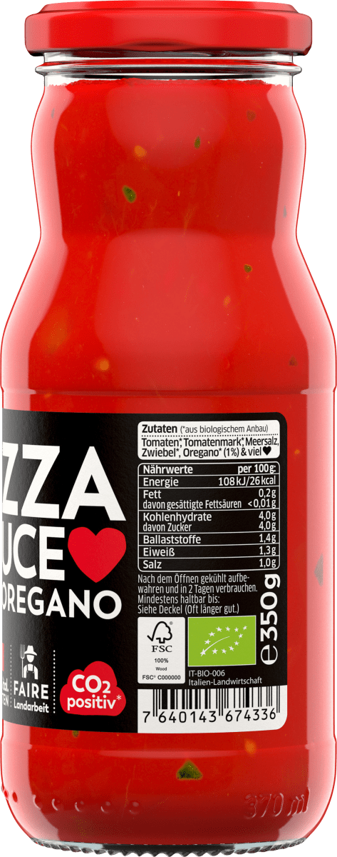 Pizzasoße mit Oregano, 350 g